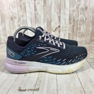 Brooks Glycerin 20 Womens Running Shoes Navy Purple Wide D 1203691D499 Size 9